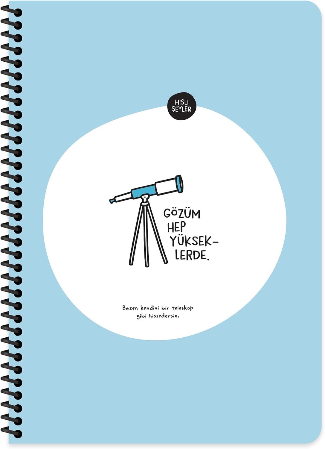 Hisli Şeyler A4 Kareli Spiralli Stickerli Defter Gözüm Yükseklerde