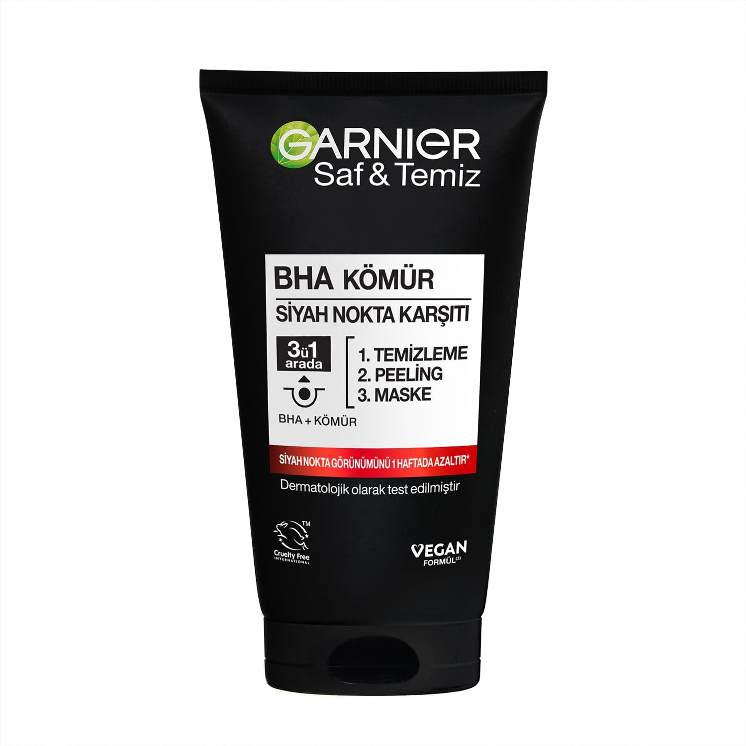 Skin Naturals Saf & Temiz Siyah Nokta Karşıtı Kömürlü 3'ü 1 arada (1 x 150 ml)