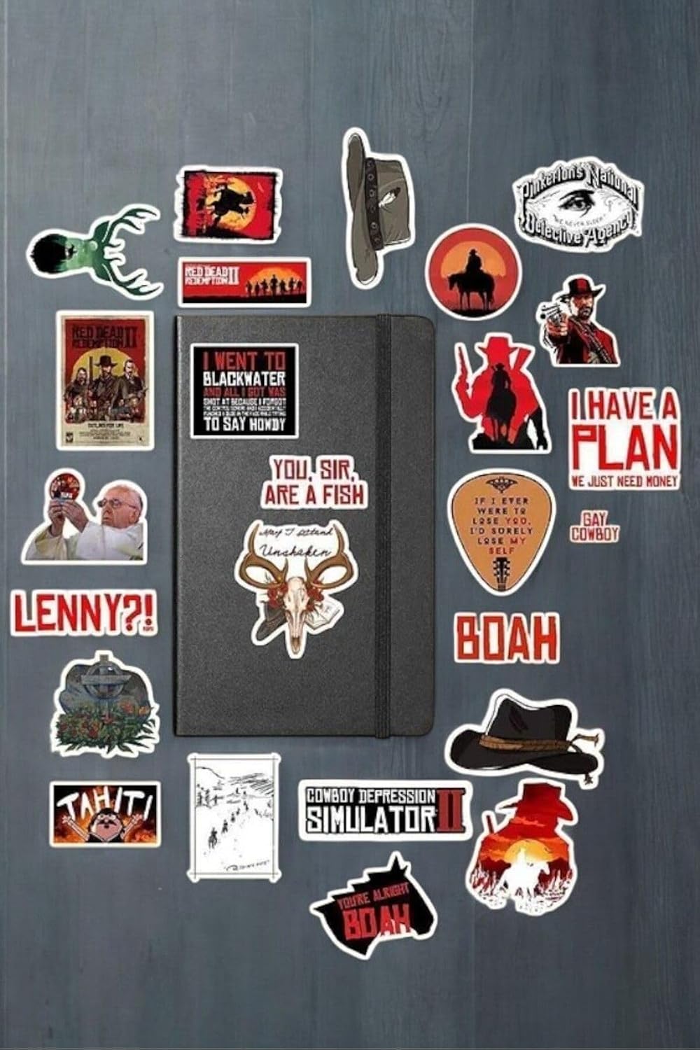 Red Dead Redemption Rdr2 Sticker Paketi/Bullet Journal Defter Çıkartma Ajanda Laptop Etiket, 56874615879486