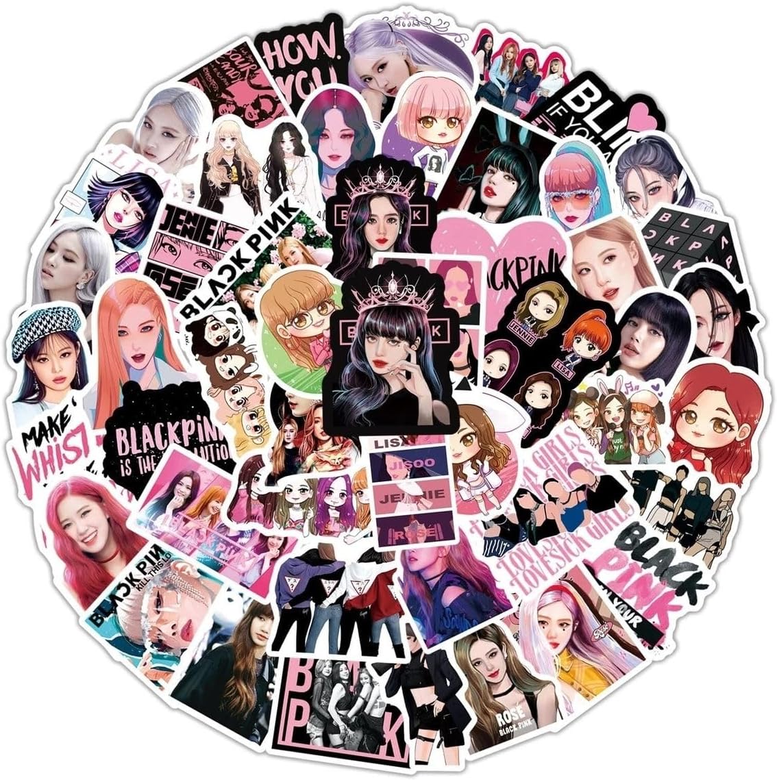 Blackpink Illüstrasyon Laptop Notebook Tablet Sticker Seti