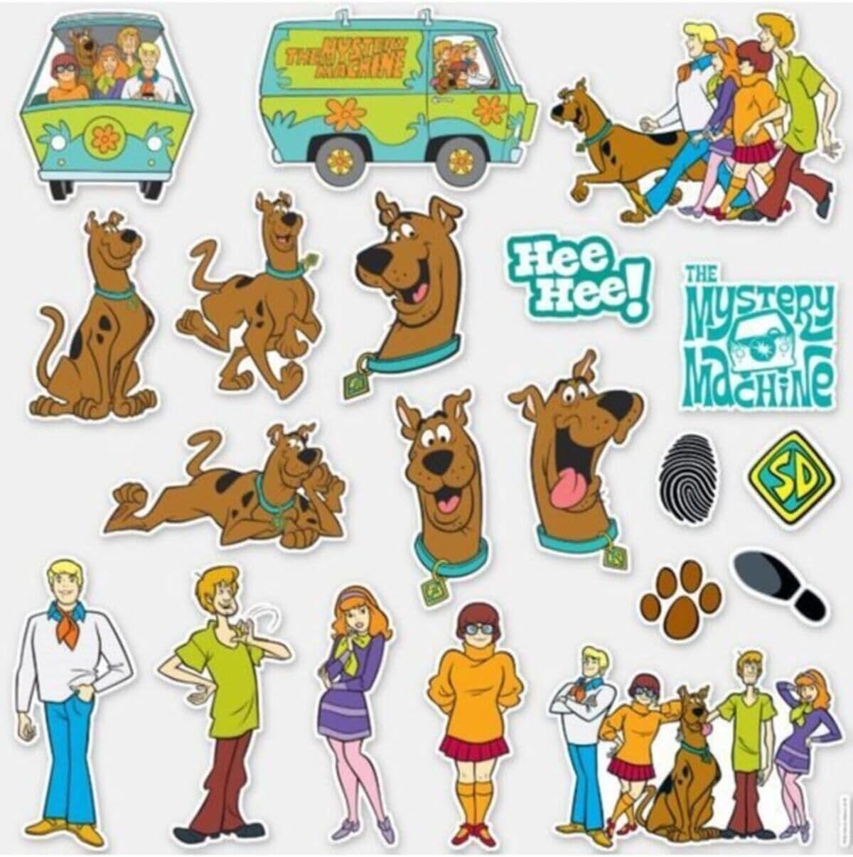 Scooby Doo Özel Tasarım 20'Li Sticker Seti