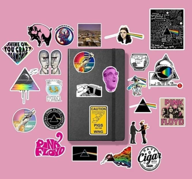 Pink Floyd Sticker Paketi/Bullet Journal Defter Çıkartma Ajanda Laptop Etiket