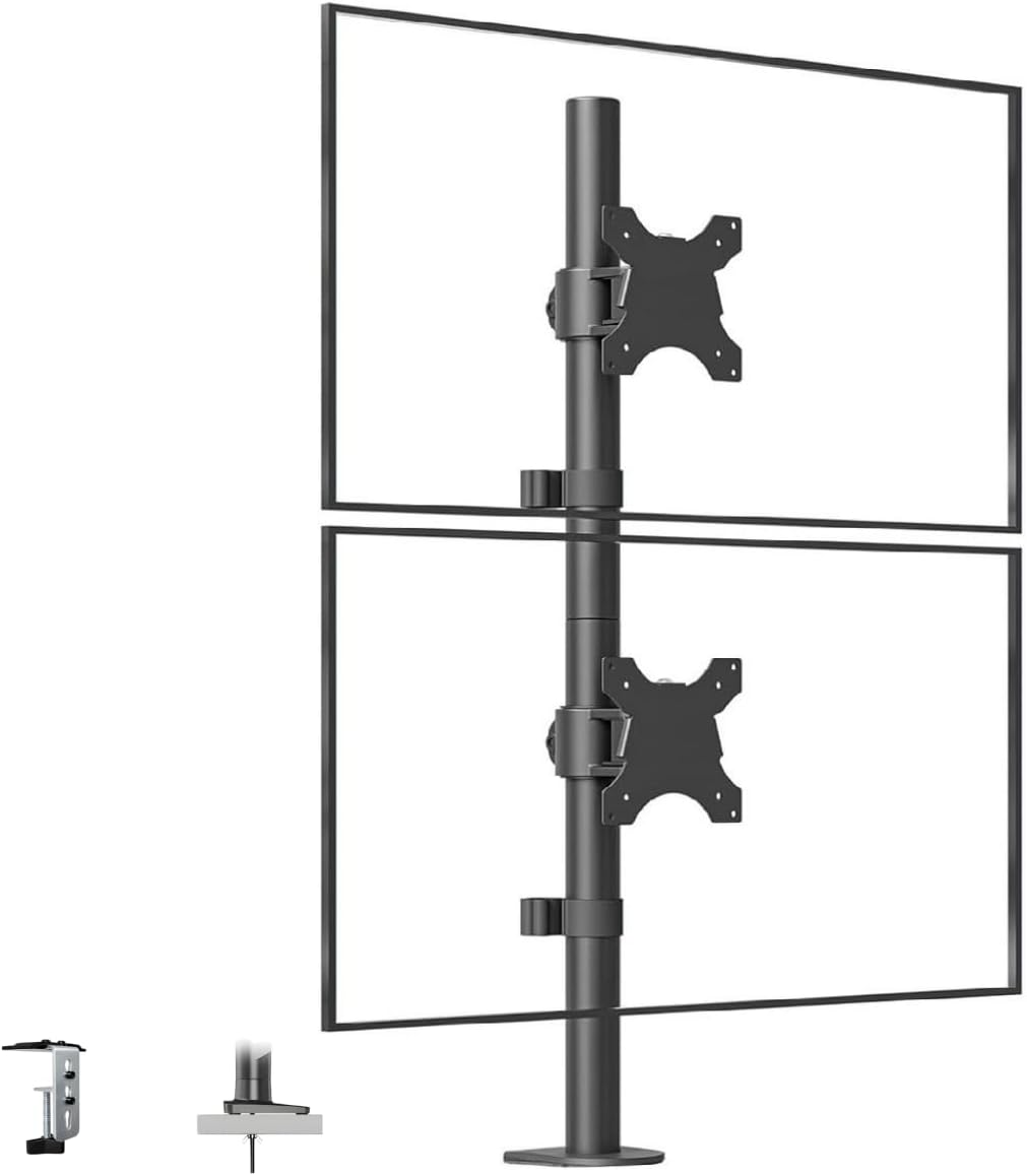 Masa Üstü Çift Monitör Standı, 15" - 33" Uyumlu, VESA, Z002