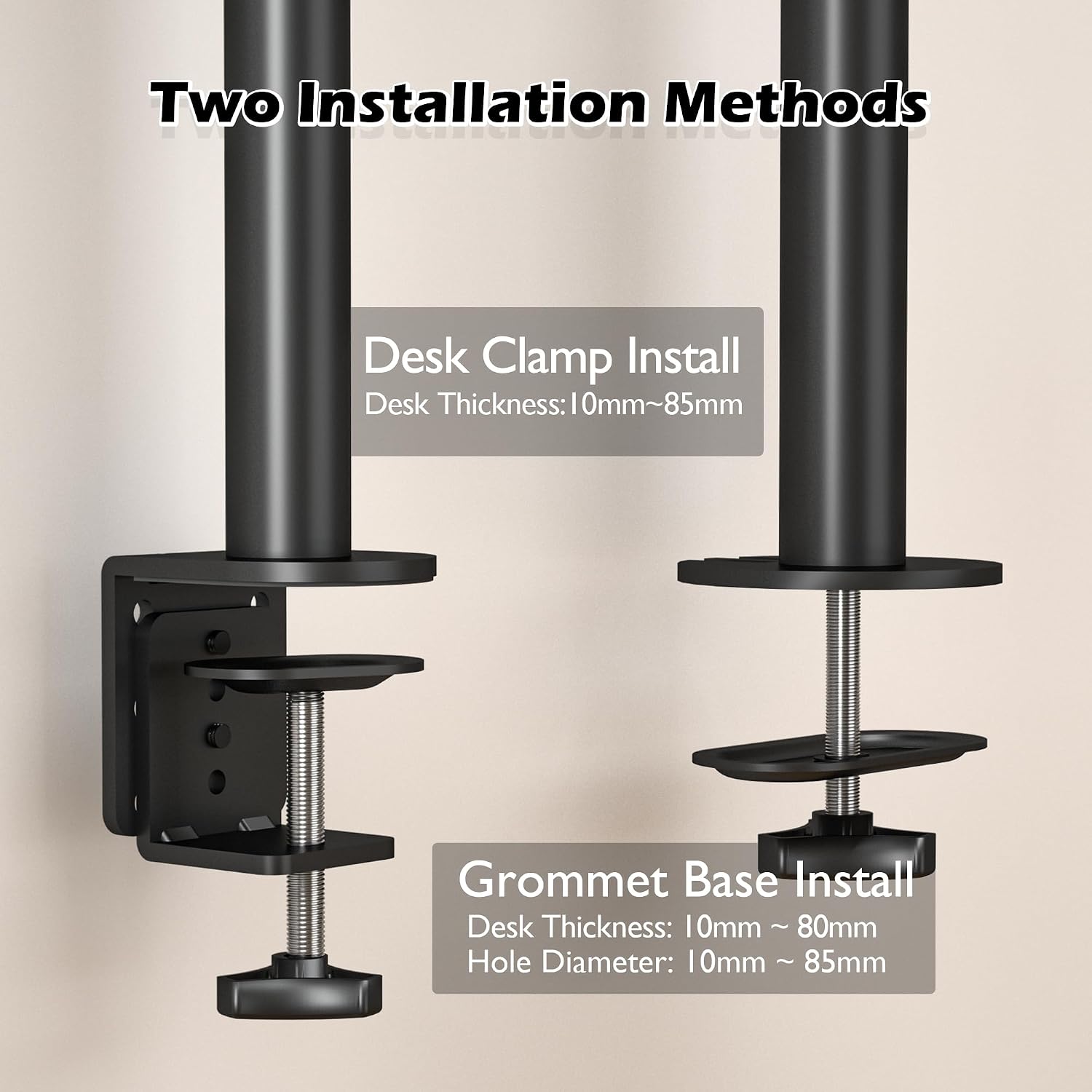 13-32 İnç Yüksekliği Ayarlanabilir Tekli Monitör Kolu, 10 kg’a Kadar, VESA 75x75/100x100