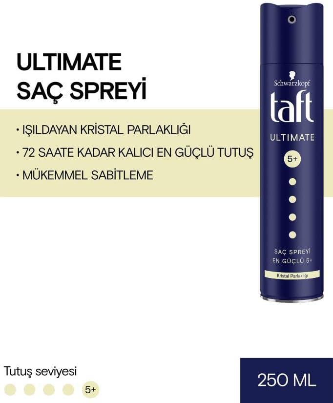 Ultımate Sprey 250 ml 1 Adet Kalıcı Tutuş Saç Spreyi