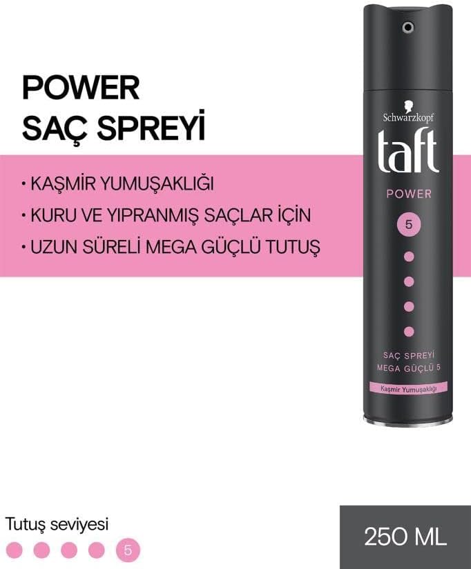 Power Kaşmir (Mega Güçlü) Sprey 250 ml Saç Spreyi