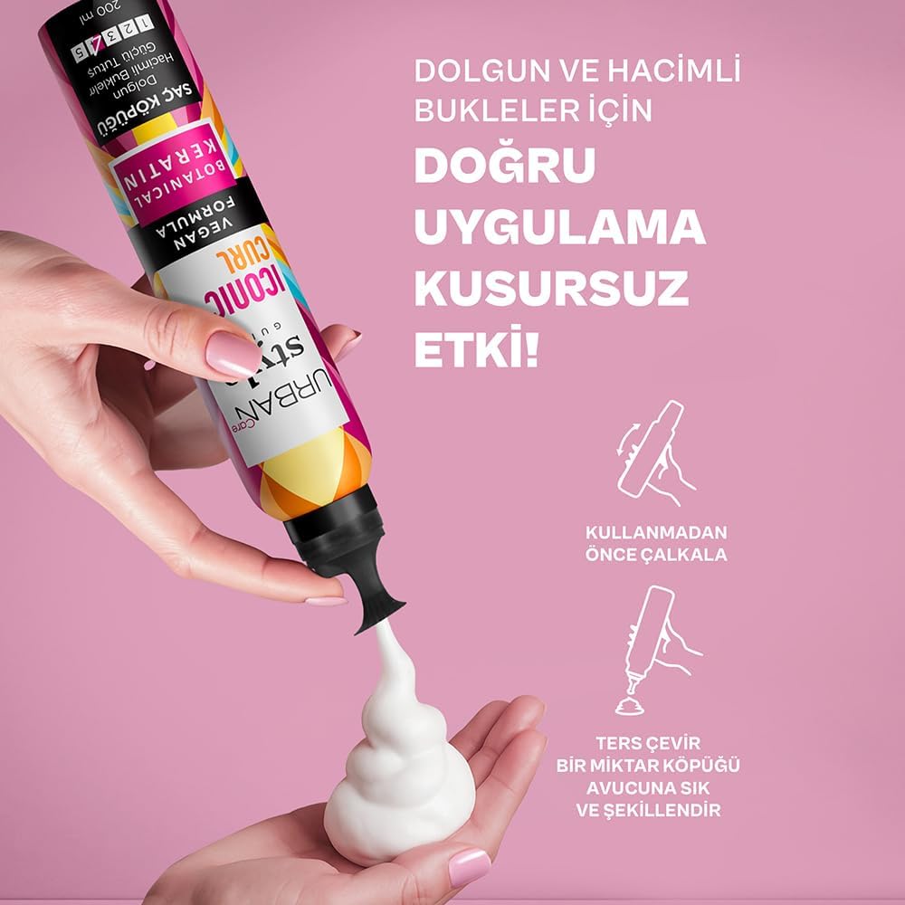 Style Guide Iconic Curl Hacimli Bukleler Sağlayan Saç Köpüğü- Güçlü Tutuş 200 ml- Vegan