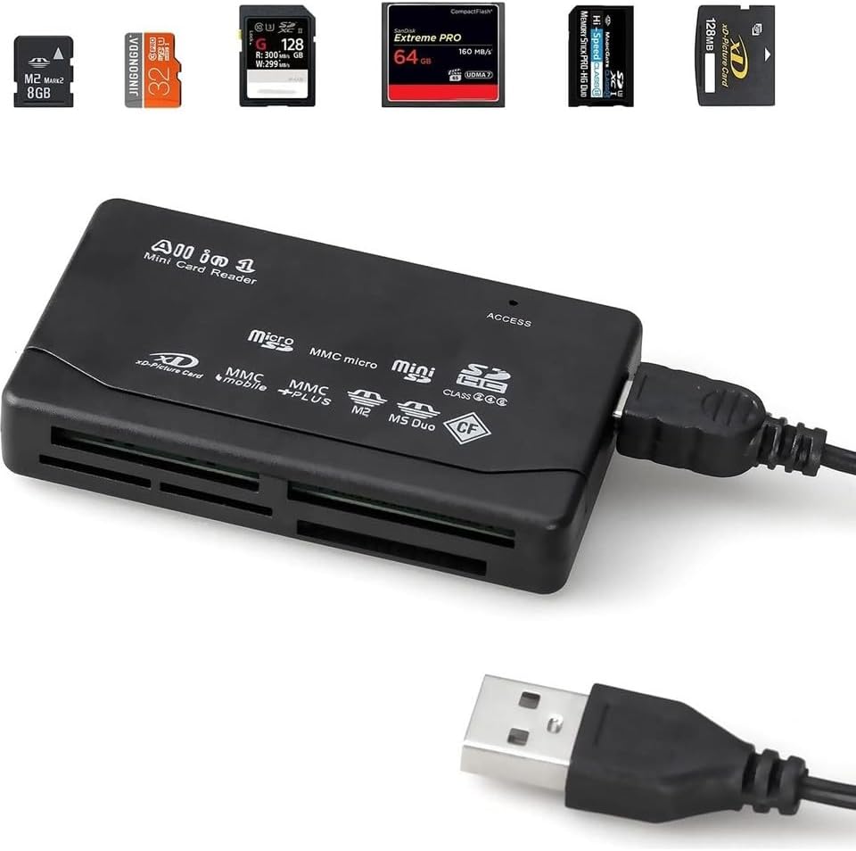 HT-09A Usb 2.0 Reader & Writer – Sd-Microsd–Cf - Duo Kart Okuyucu