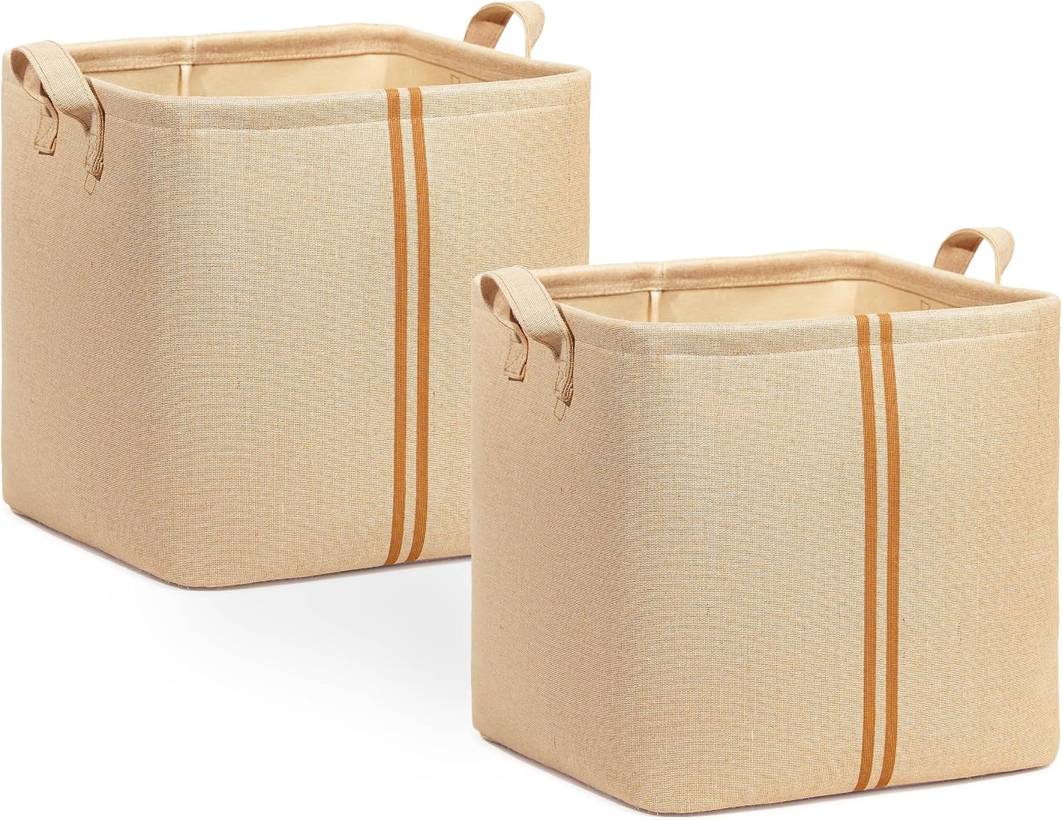 2'li Çocuk Odası Jüt Keten Kumaş Sepet Set 30 x 30 x 30 cm