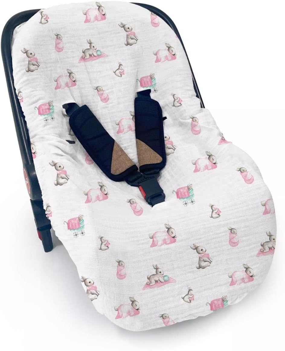 Müslin Puset Kılıfı – Bébé Lapin Rose