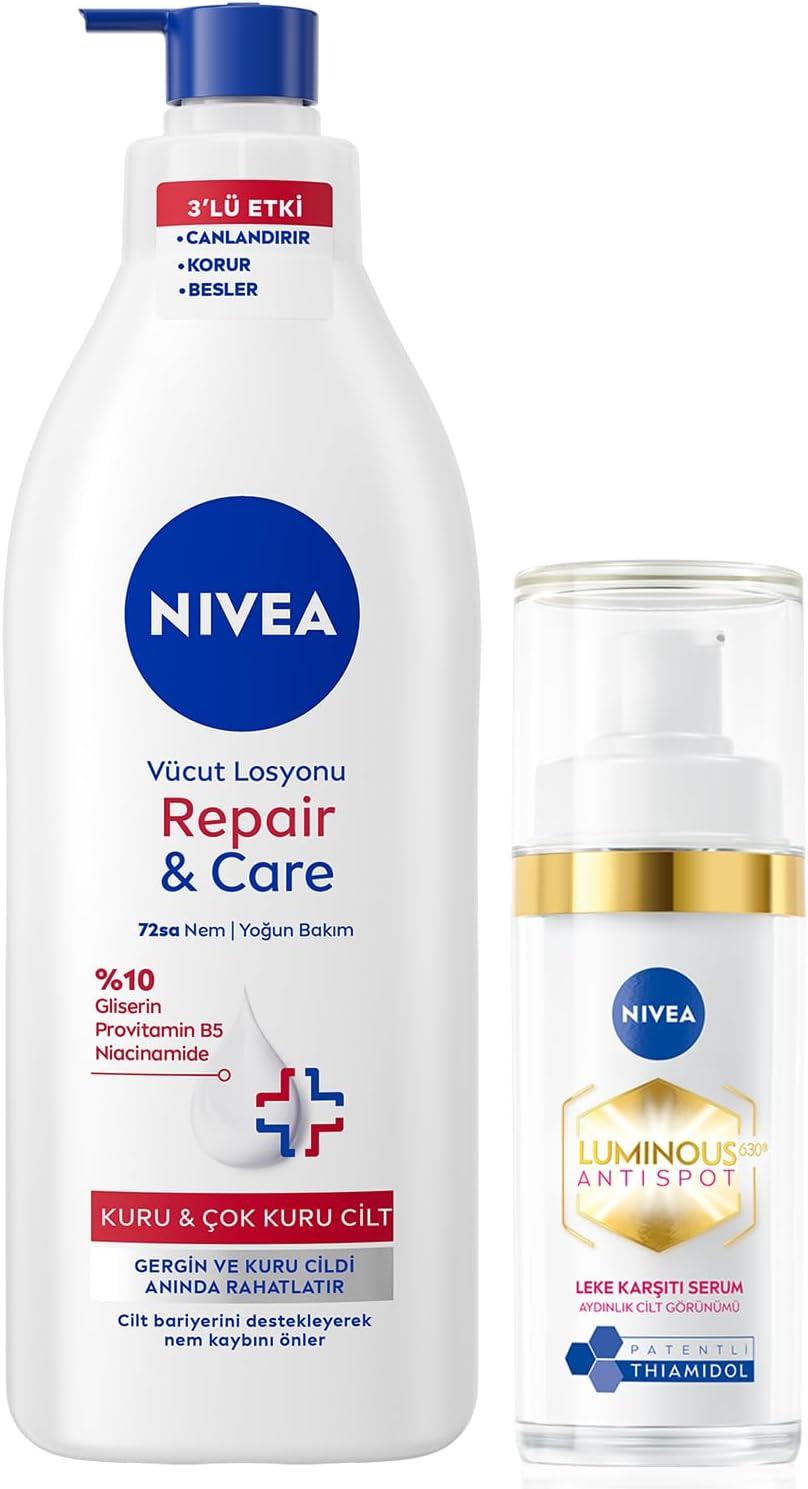Repair&Care Nemlendirici Vücut Losyonu 400ml ve Luminous630 Leke Karşıtı Cilt Serumu 30ml