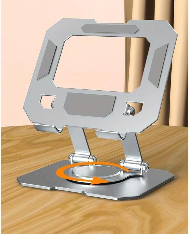 Ga91 360 Dönebilen i-Pad Tablet Standı Full Metal Kasa Ayarlanabilir Katlanabilir Masaüstü Stand Tutucu