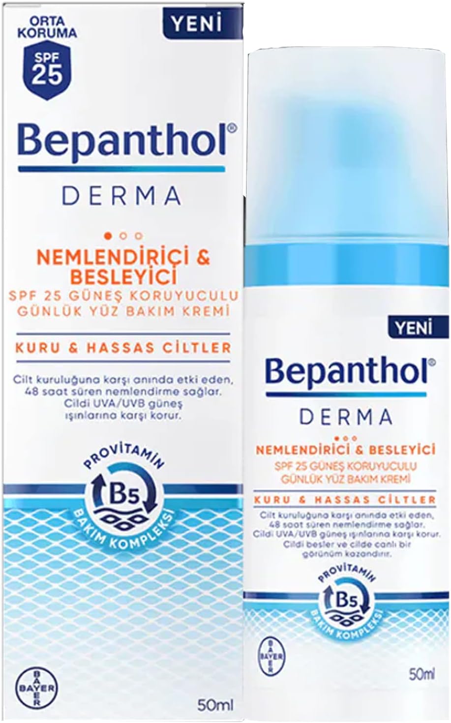 Derma Neml& Besl. Spf25 Günlük Yüz Bakim Kremi̇ 50 Ml