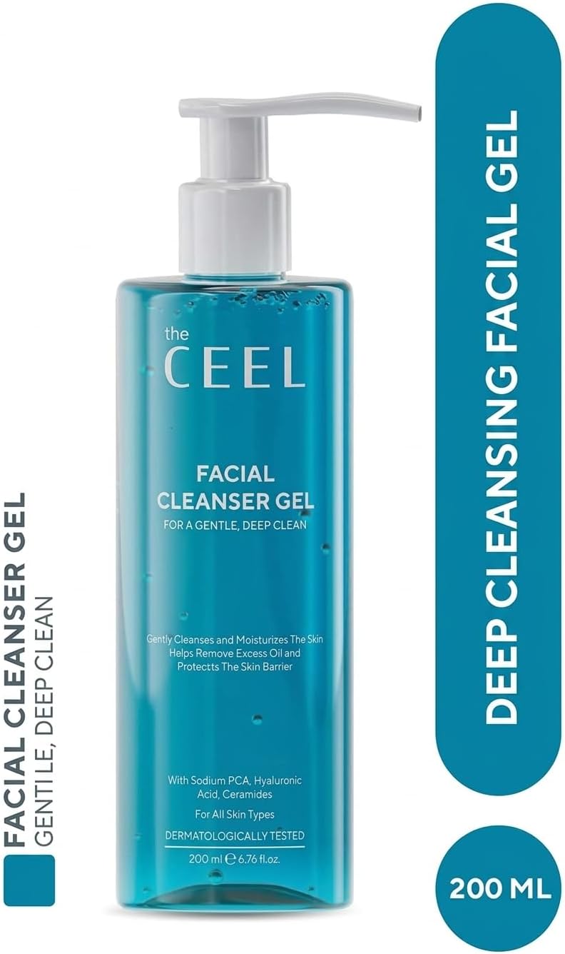Seramid Etkili Yüz Temizleme Jeli 200 ml - Hyaluronik Asit, Panthenol ve Probiyotik İçeren Nemlendirici ve Arındırıcı Yüz Yıkama Jeli, Tüm Cilt Tipleri İçin Günlük Temizleyici
