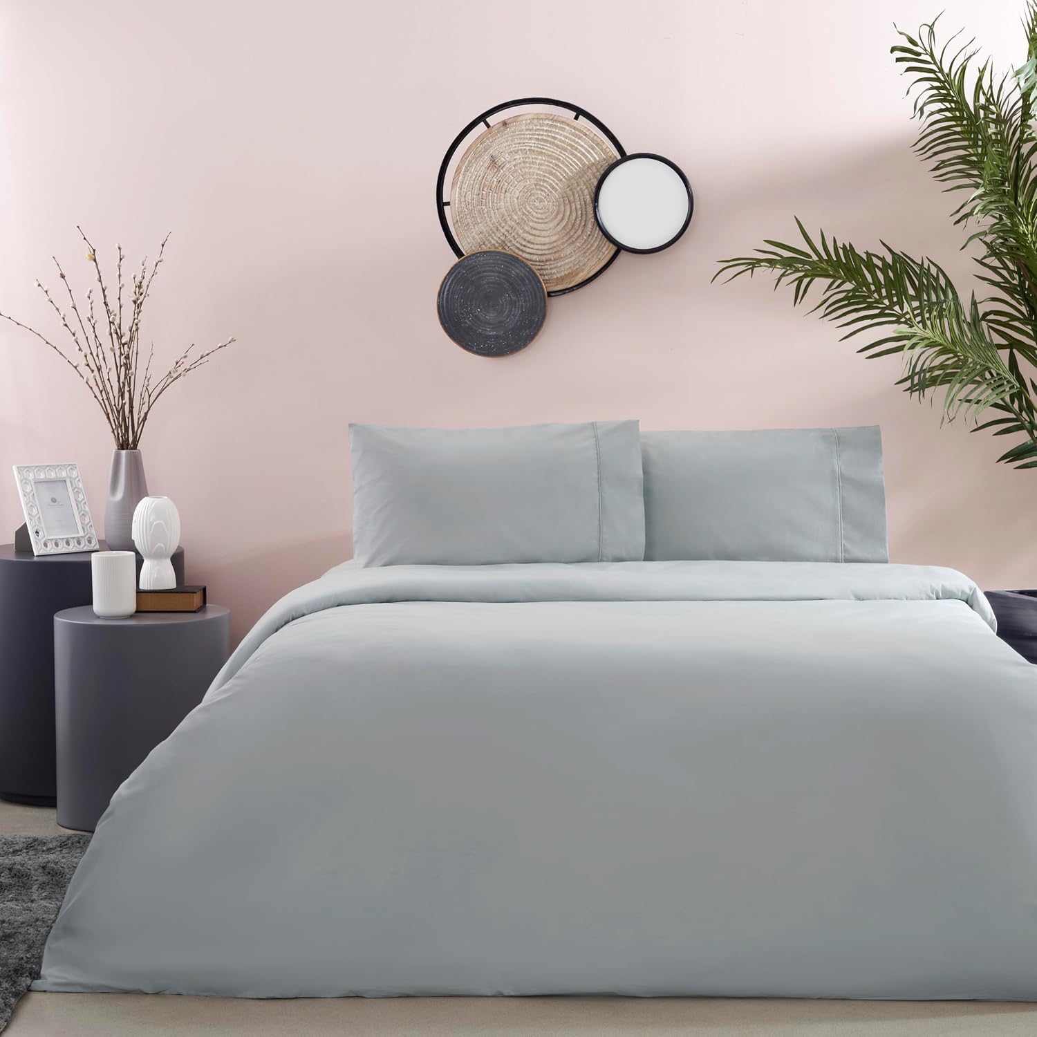 Ranforce Basic Standart Pamuk Nevresim Takımı, Antrasit, Queen Size