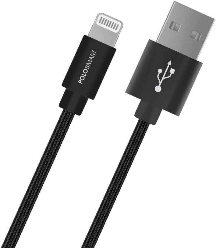PSM07 1 Metre Siyah Lightning (IOS) Hızlı Şarj Kablosu Siyah