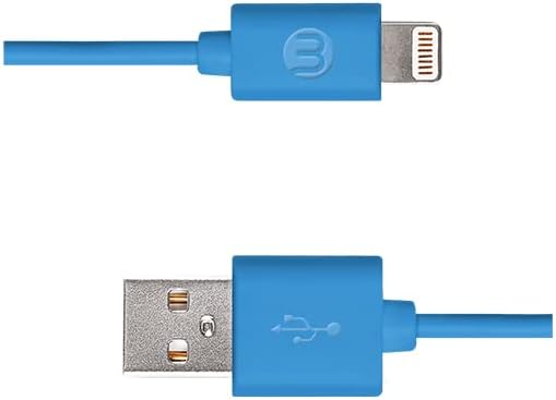 Mojue 3Dk34 Lightning Şarj Kablosu, 1 metre,Mavi