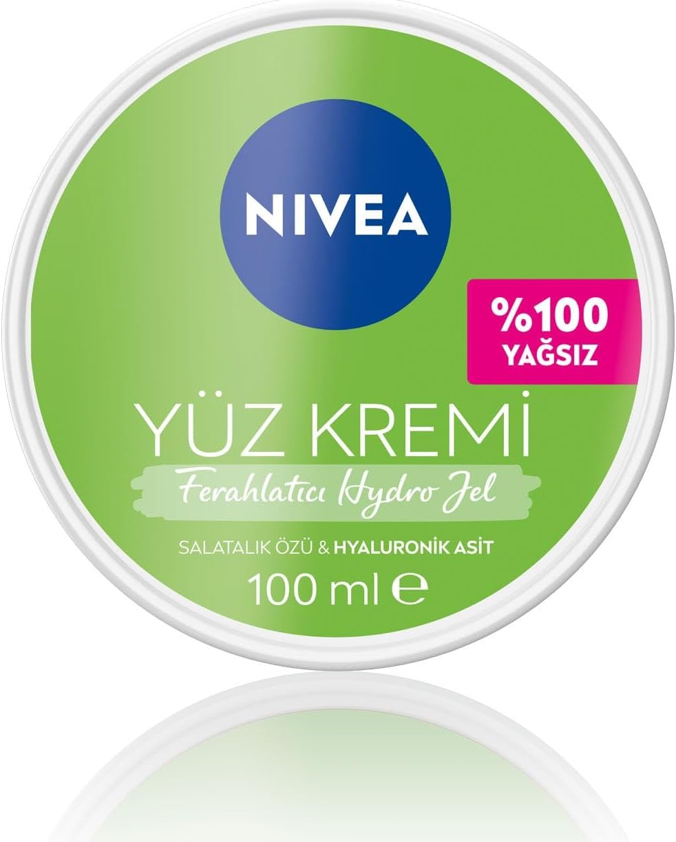 Ferahlatıcı Hydro Nemlendirici Yüz Kremi 100 ml, Yağlı Ciltler İçin, Makyaj Bazı, 24 Saat Cilt Nemlendirici, Yağlı His Bırakmayan Formül