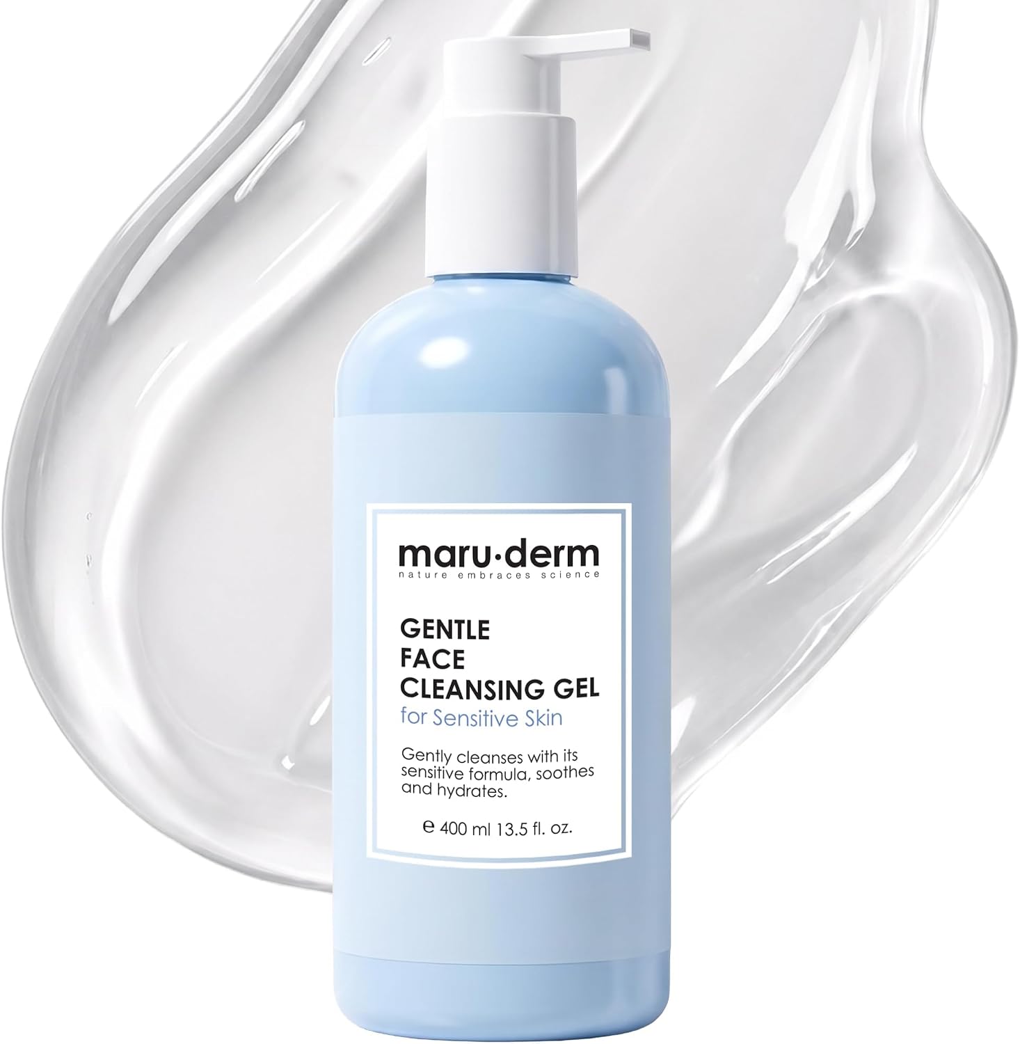 Maruderm Hassas ve Atopik Ciltler için Yüz Yıkama Jeli – Nazik Arındırıcı Nem Destekli Temizleyici, Papatya & Aloe Vera ile, 400 ML