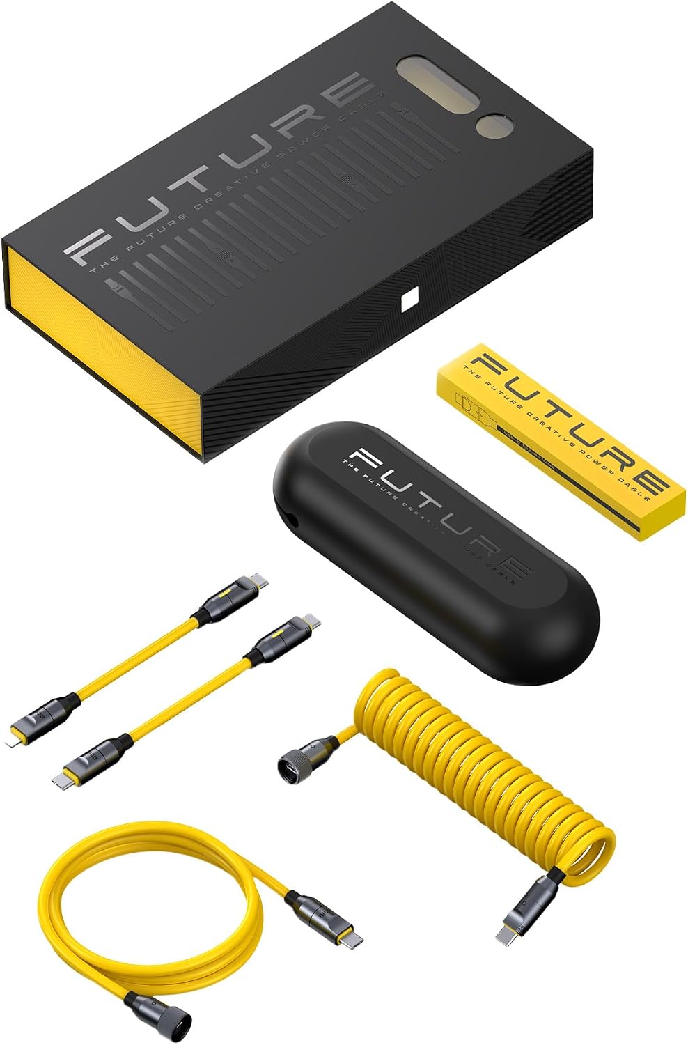 The Future Creative Power 8-in-1 240W Type-C to Type-C PD 3.1 Süper Hızlı Şarj/Data Kablo Seti