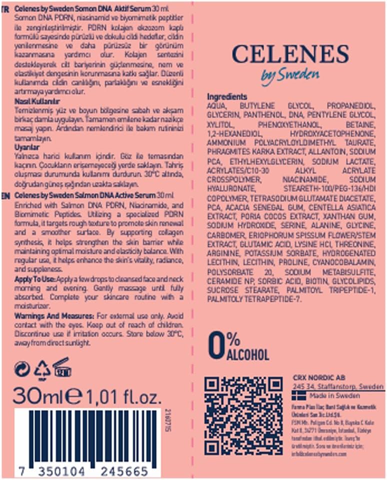 Somon DNA PDRN Onarıcı & Yenileyici Active Serum, 30 ml