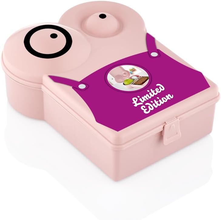 Beslenme Kabı Çıkaralabilir Bölmeli Bpa İçermez Okul Piknik Kamp Sandviç Tost Beslenme Kabı Pembe