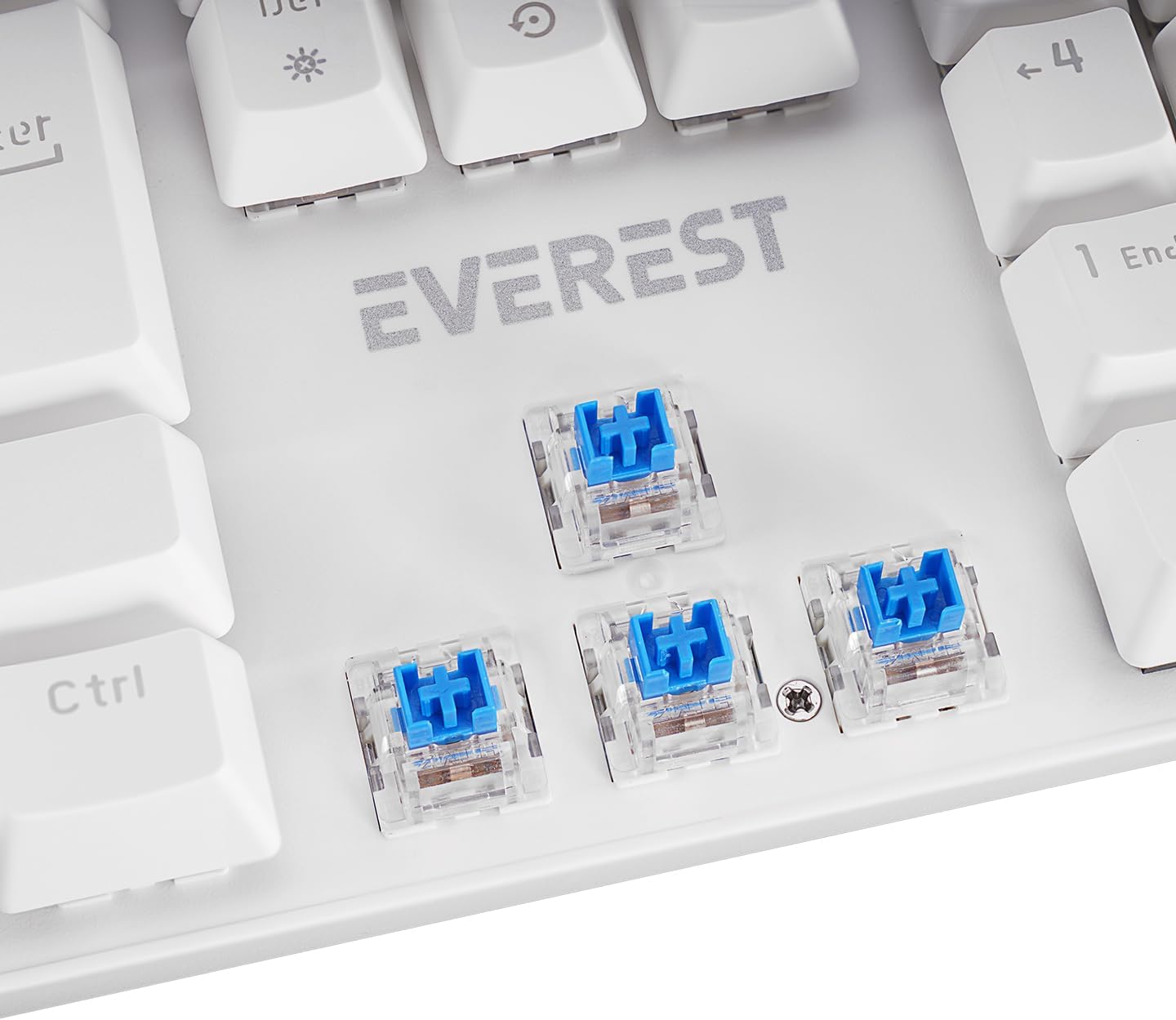Everest KB-MeKanik 1 Lumos USB Rainbow Aydınlatmalı Full Anti-Ghosting Mekanik Gaming Oyuncu Klavye (Beyaz (Blue Switch))