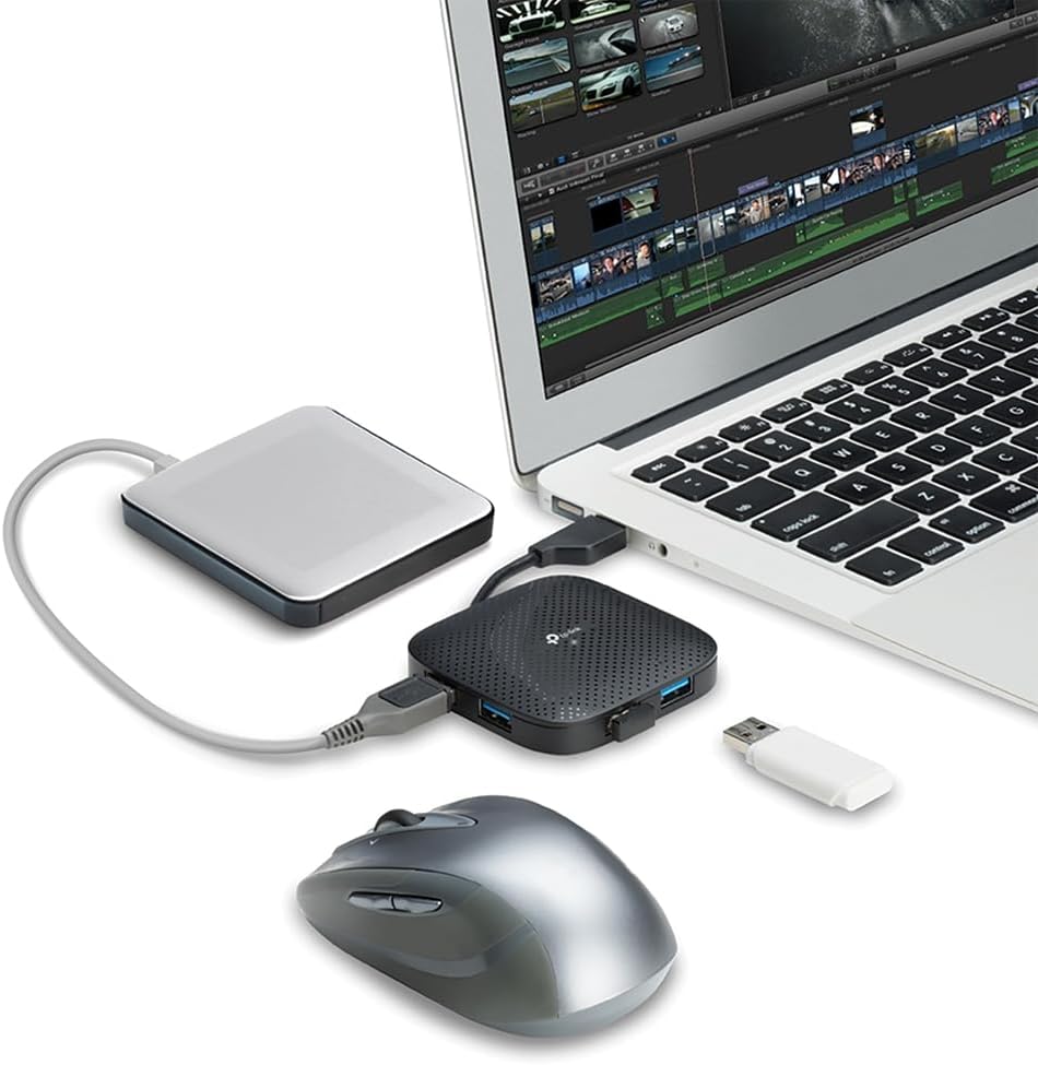 UH400, 5Gbps Transfer Hızlı Tak ve kullan 4-Port USB 3.0 Hub