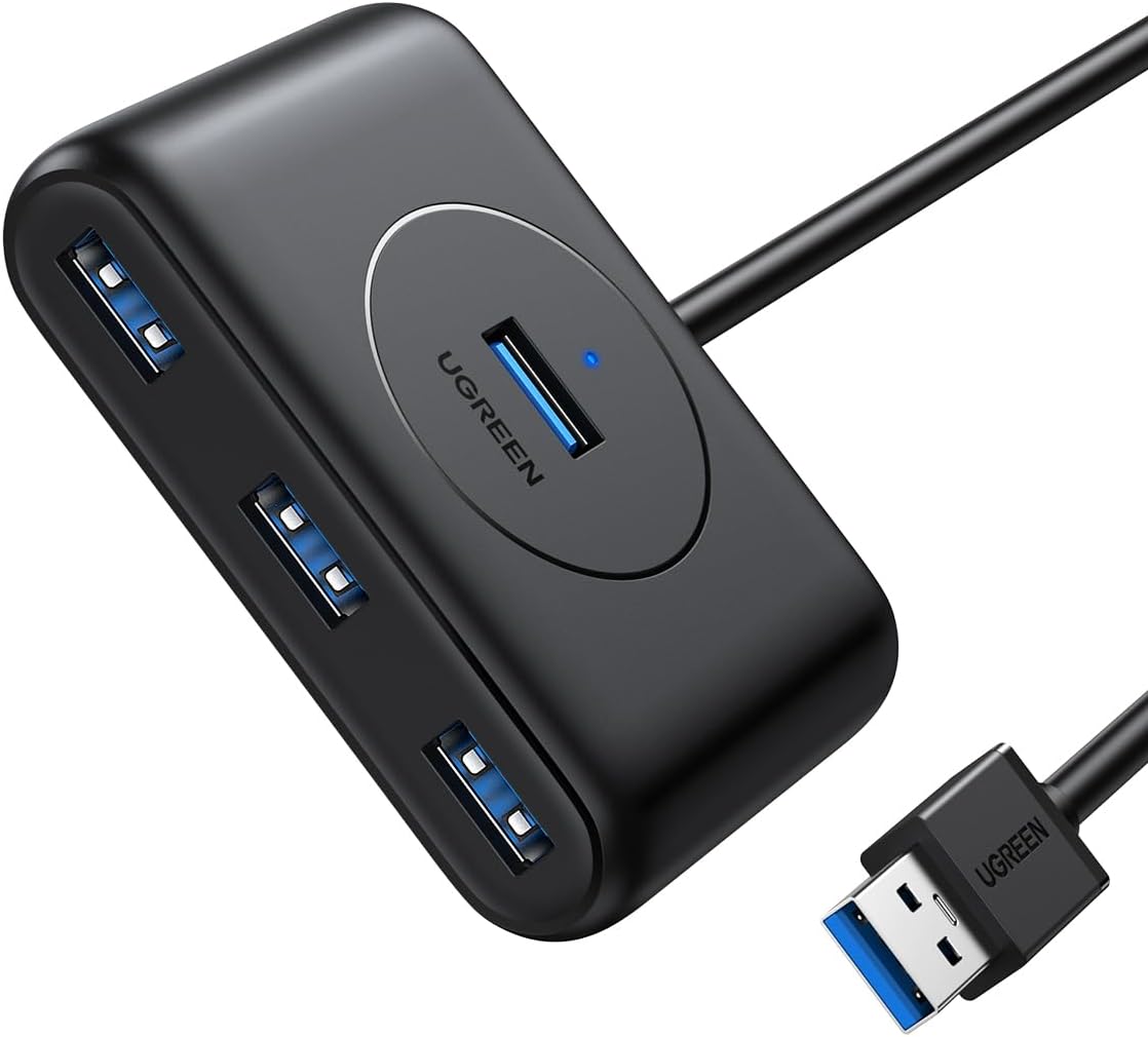 USB 3.0 4 Portlu Hub Çoklayıcı Siyah 50 CM