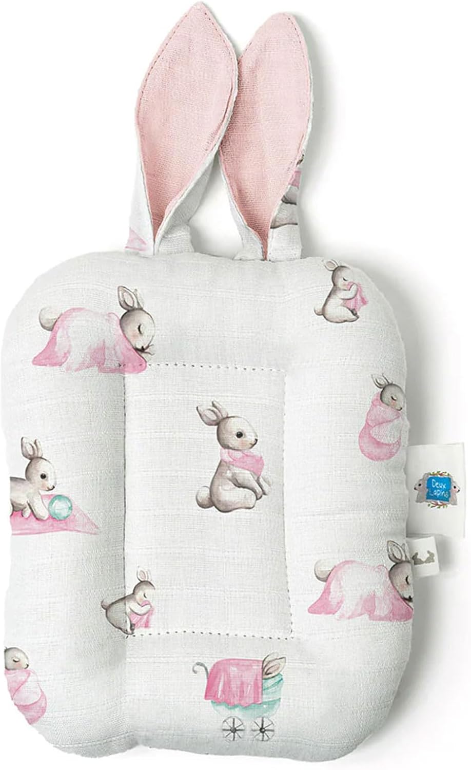 % 100 Pamuk Anne Müslin Emzirme Yastığı - Bébé Lapin Rose ARMCUSH1019