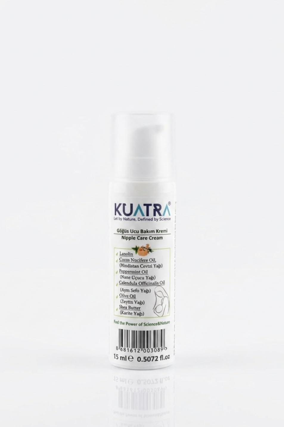 Meme Ucu Bakım Kremi - Lanolin, Kalendula Yağı, Hindistan Cevizi Yağı, Zeytinyağı, Shea Butter ve Mentha Piperita Oil ile Nemlendirici Emzirme Kremi