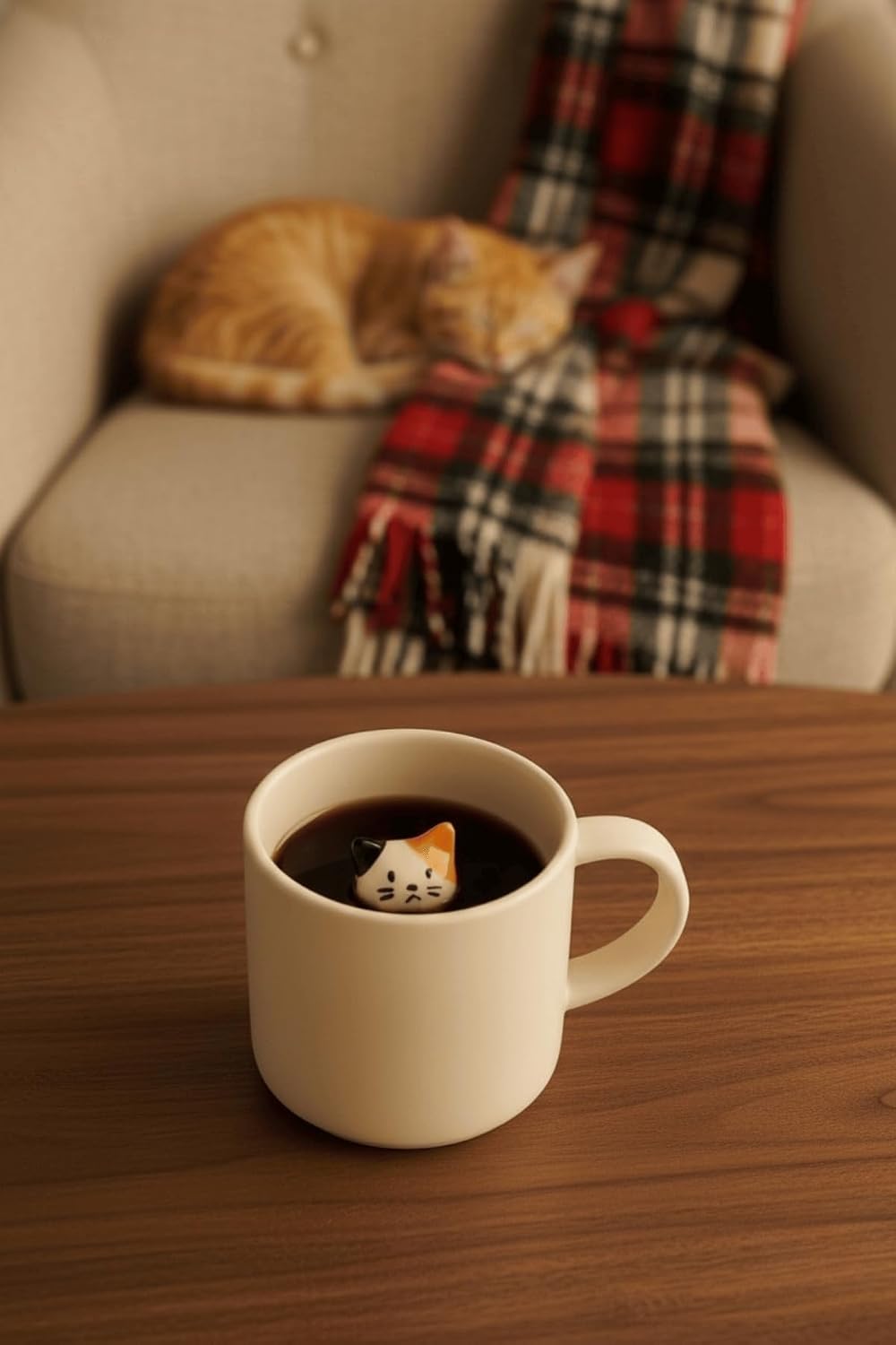 Kedi Figürlü 250 ml Seramik Çay Kahve Kupası MIT1270