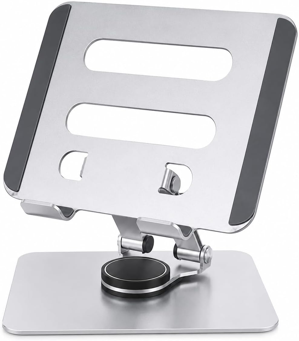 Tablet Standı 360 Derece Dönebilen Tablet Stand Katlanabilir Metal Tablet Tutucu Standı Tablet ve Telefon Tutucu Stant Tablet Tutucu Metal (N03 - Gri)