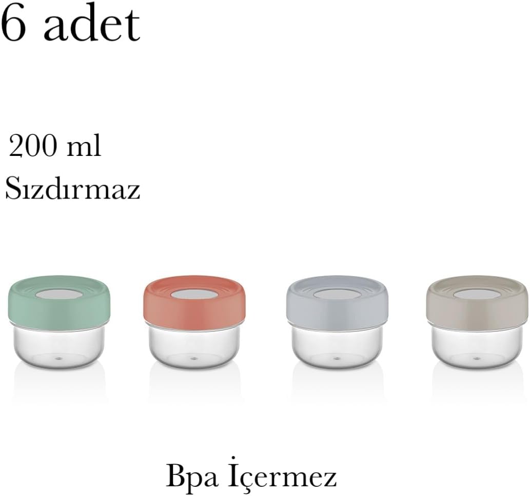 6 Adet Saklama Kabı Sızdırmaz Vidalı Kapak Bpa İçermez Piknik Okul Kamp Çok Amaçlı Kutu Boncuk Düğme Vida Balıkçı Ekipmanı Vd Üstten Pencereli