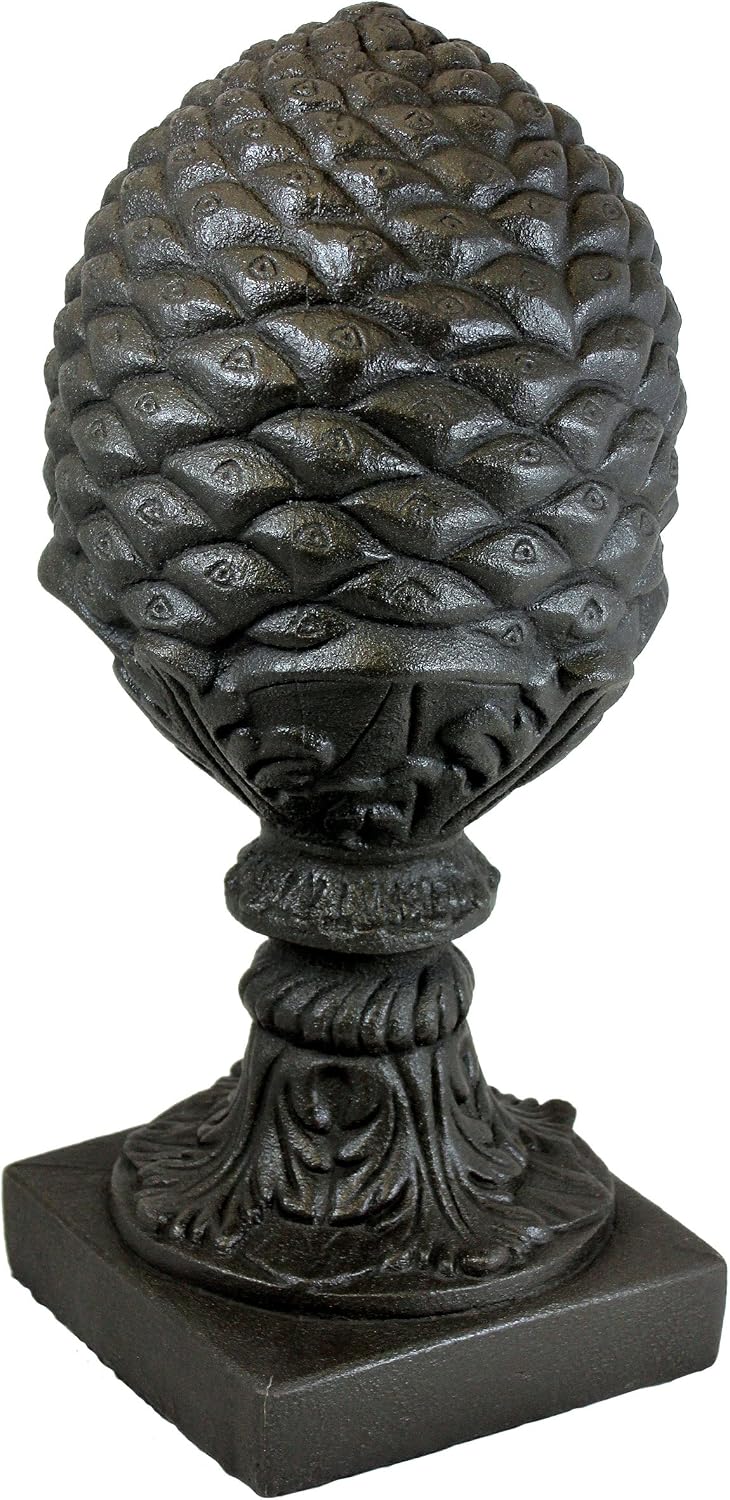 92255 Ananas Heykeli – Doğal Görünüm – Reçineden Yapılmış – Hafif – 58,4 cm Yükseklik Bahçe, BRONZ