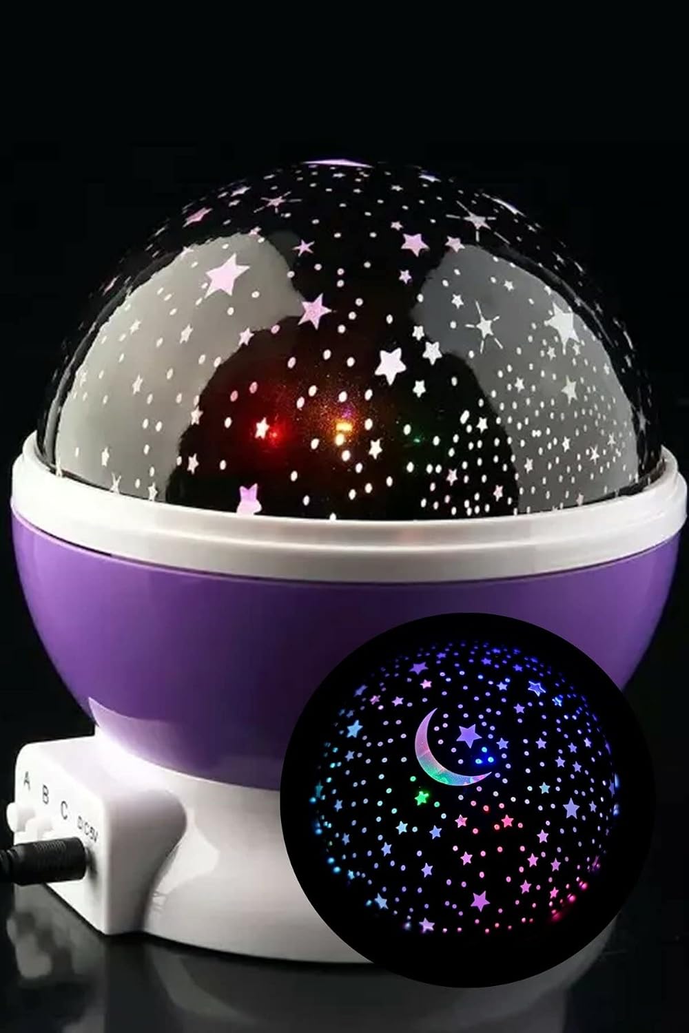 Star Master Yıldız Yansıtmalı Gece Lambası Projeksiyon Çocuk Odası Lamba Mor