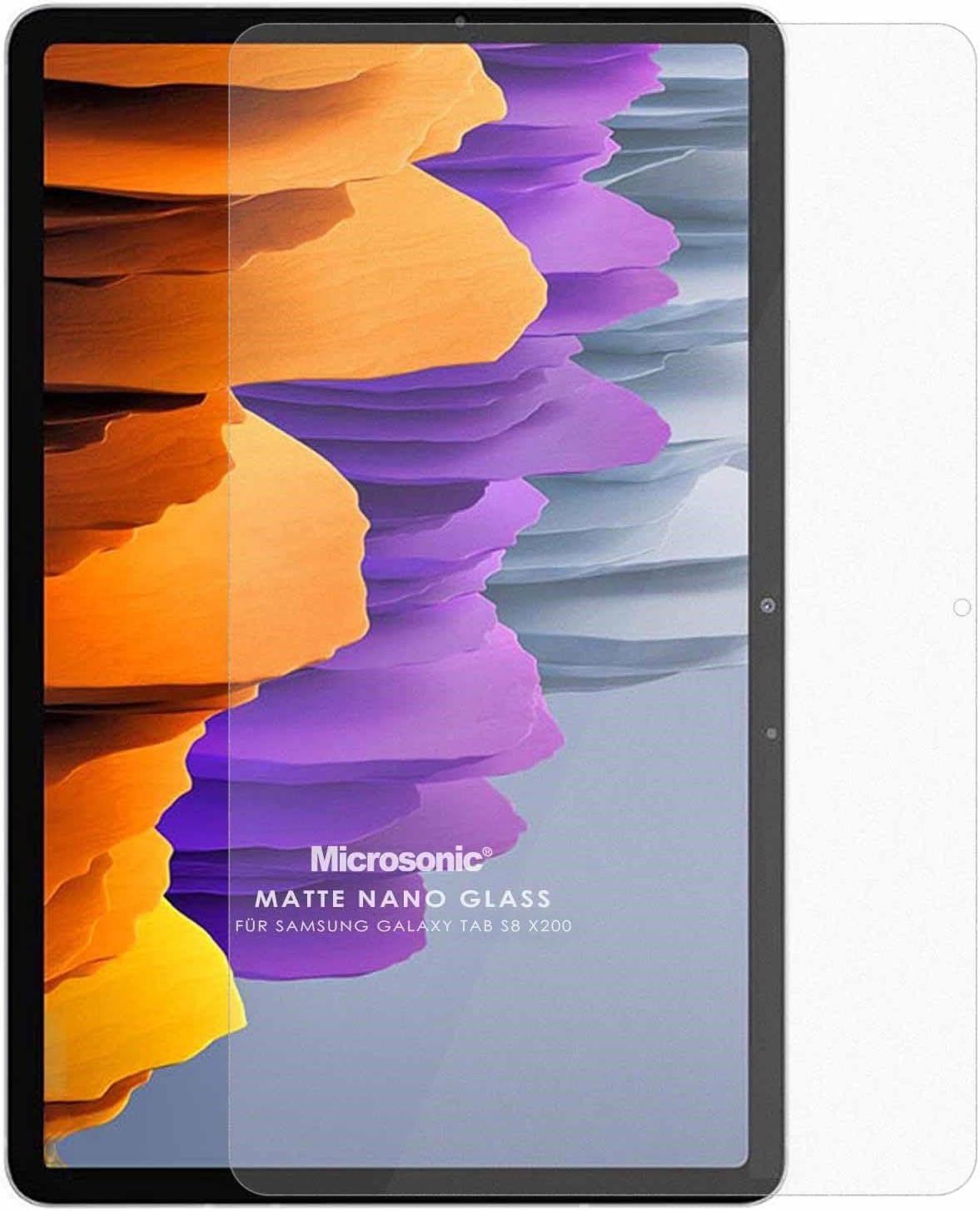 Samsung Galaxy Tab S9 X710 Matte Nano Glass Cam Ekran Koruyucu [Galaxy Tab S9 X710 ile Uyumlu Kılıf - Şeffaf]