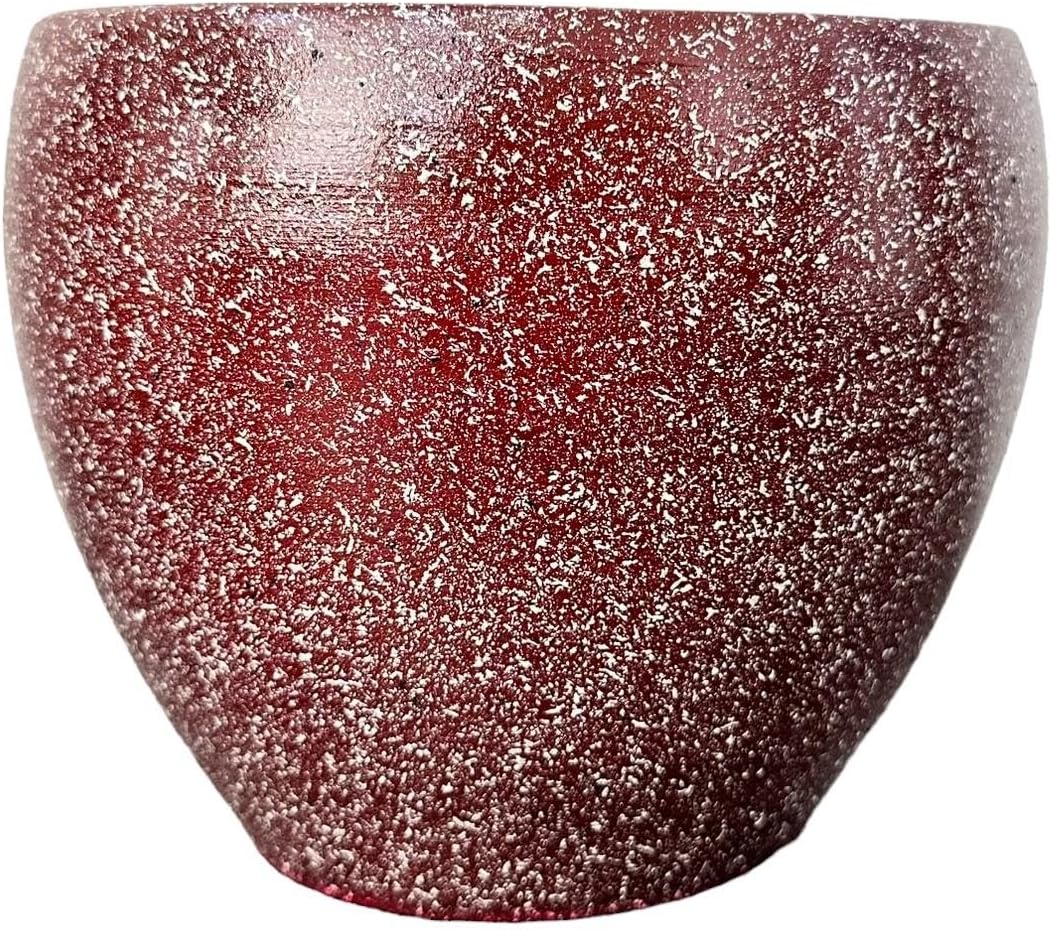 Bitki Tasarımı Ev Dekorasyon Bordo Granit Toprak Saksı Saksılık Salon Çiçeklik - 15 CM