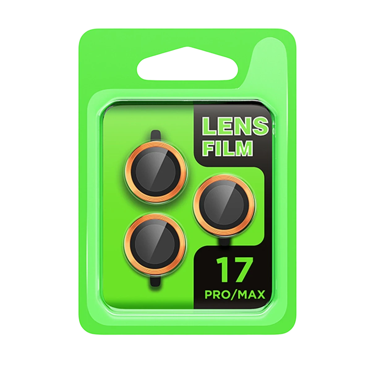 Apple iPhone 17 Pro Raze Metal Kamera Lens - Turuncu