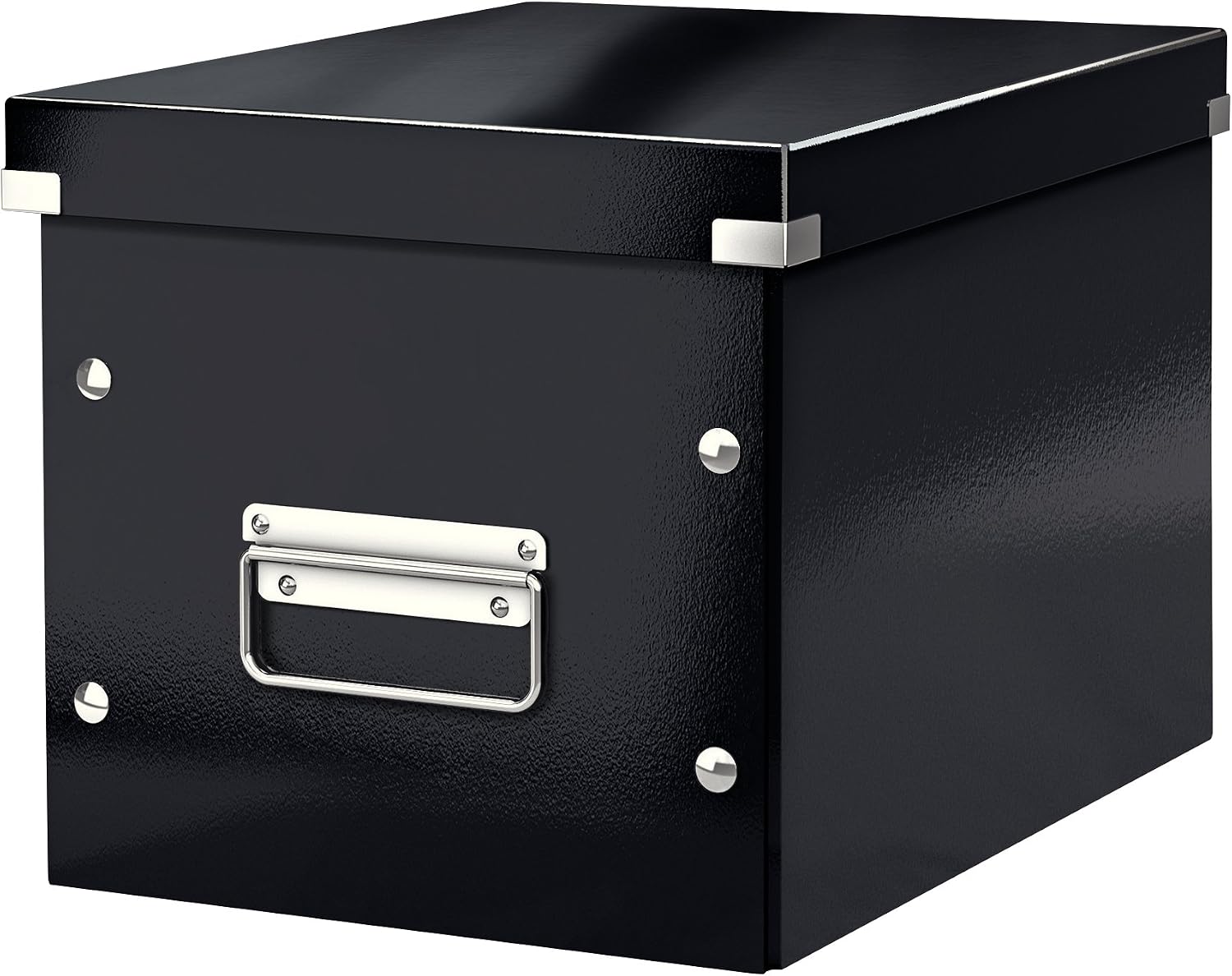 Click & Store Orta Boy Küp Saklama Kutusu 61090095, Siyah, Metal Kulplu, 260x240x260 mm