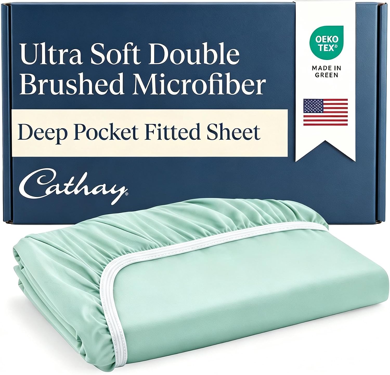 Lüks Kırışıklık ve Solmaya Dayanıklı Çift Fırçalı Ultra Yumuşak Mikrofiber 35 cm Standart Cepli Tek Kişilik Lastikli Çarşaf, Deniz Köpüğü, Tam Boy