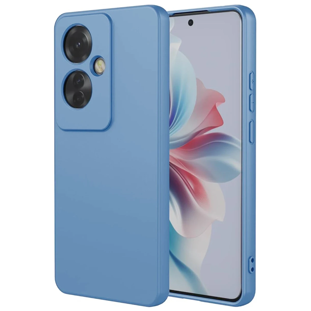 Oppo Reno 11F Kılıf First Silikon - Mavi