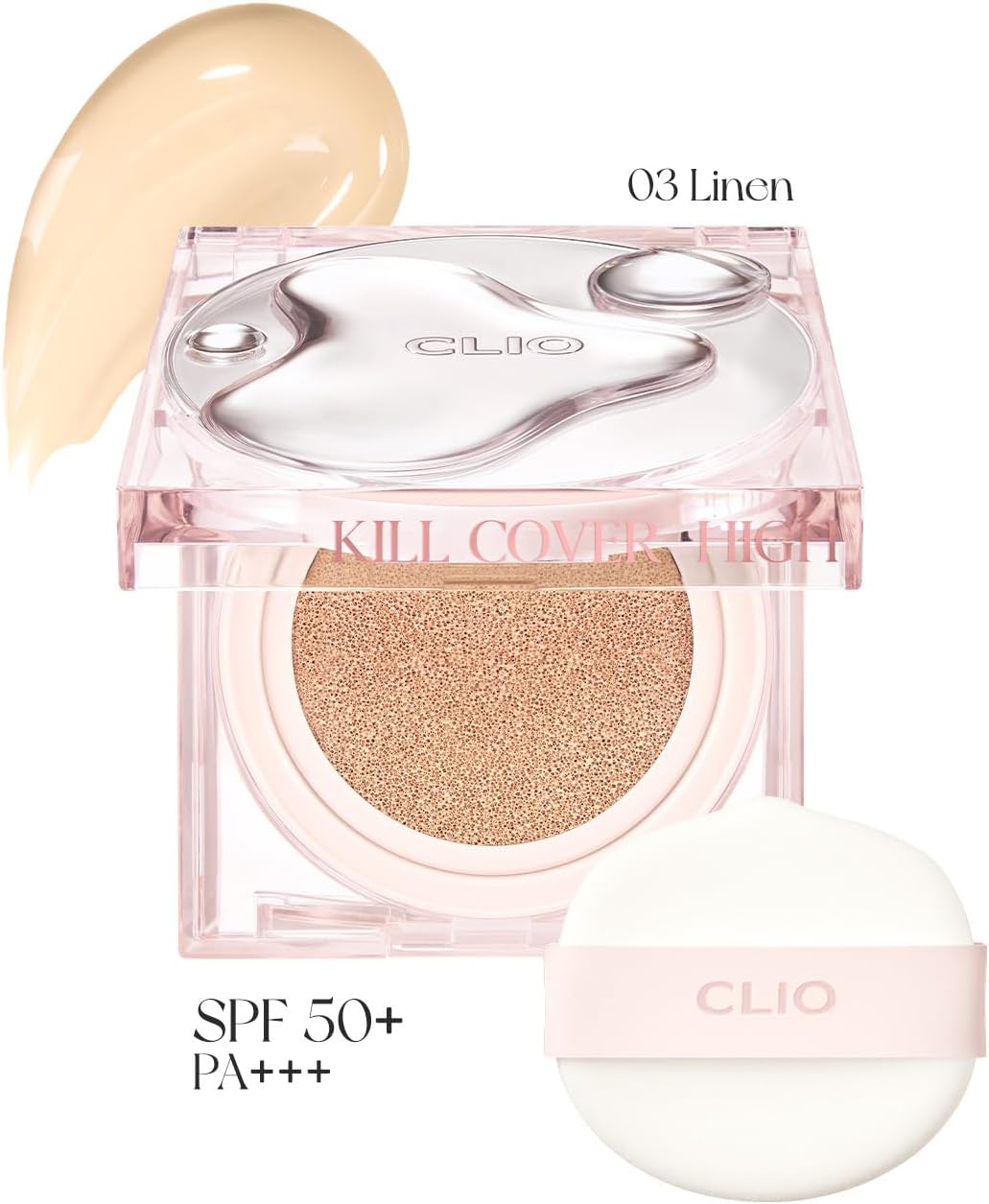 Nem ve Parlaklık Sağlayan Cushion Kill Cover High-Glow Cushion + Refill SPF50+ PA++++ 3 Linen