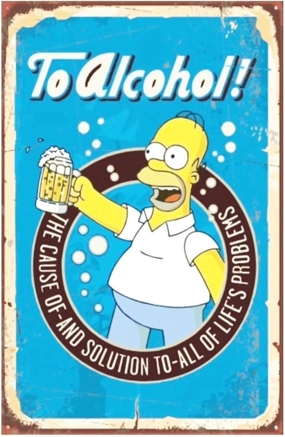 Kuşe Kağıt Duvar Posteri Simpsonlar Retro Vintage Drtr0039