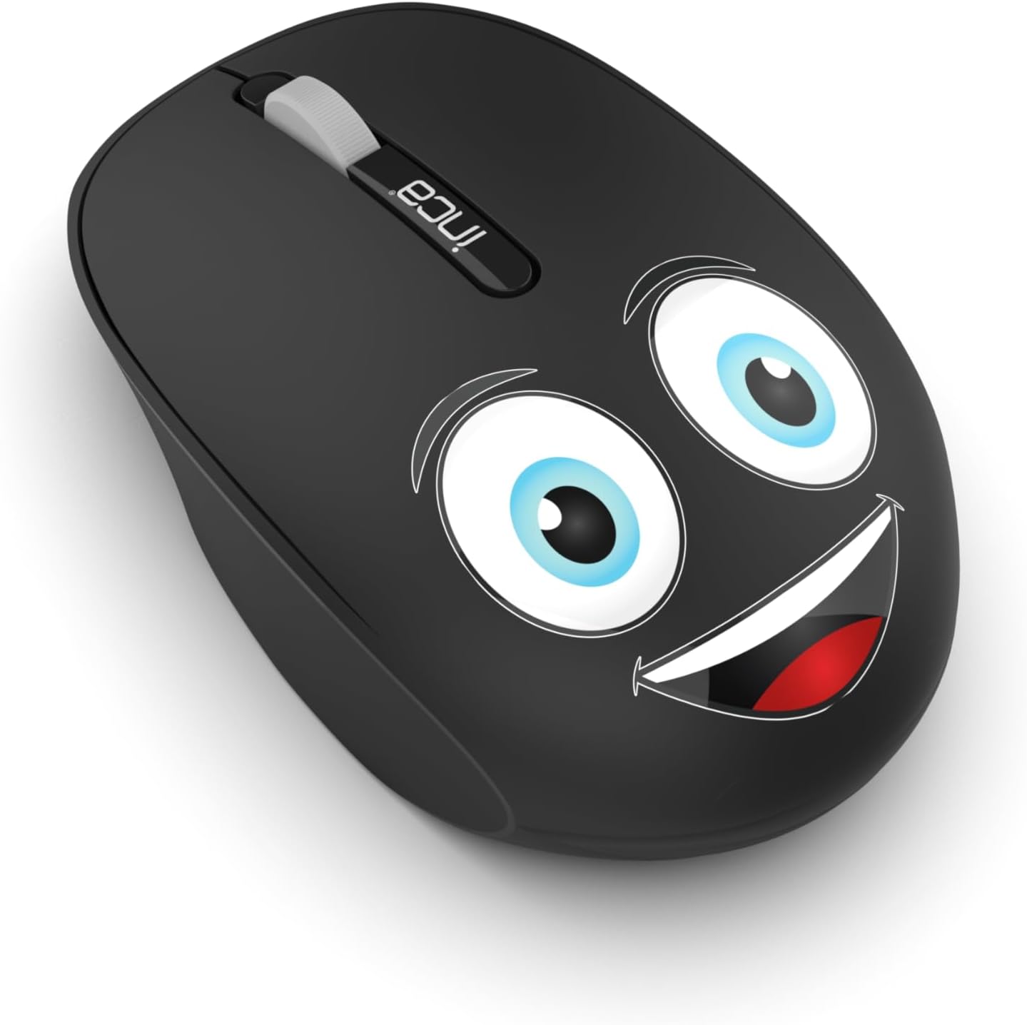 INCA Weeny IWM-245ST DESİNG 3D WİRELESS SİYAH MOUSE Sevimli Emoji Karakterli,2.4 GHz Nano USB,Ergonomik Zarif Kullanım Şekli, Konforlu Dokunuş Hissi,1200 Dpi, 10M Çekim Mesafesi,Uyku Modu