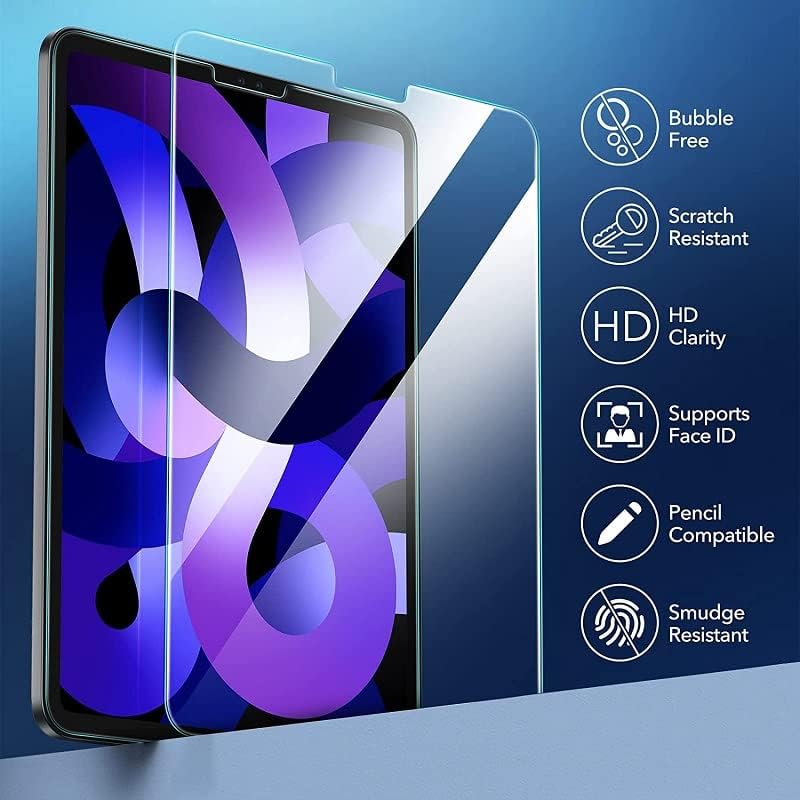Apple iPad Air 4 10.9 İnç İle Uyumlu Ekran Koruyucu 9h Temperli Kırılmaz Esnek Nano Cam, Çizilmeye Ve Darbeye Dayanıklı Koruma, Hd Şeffaf
