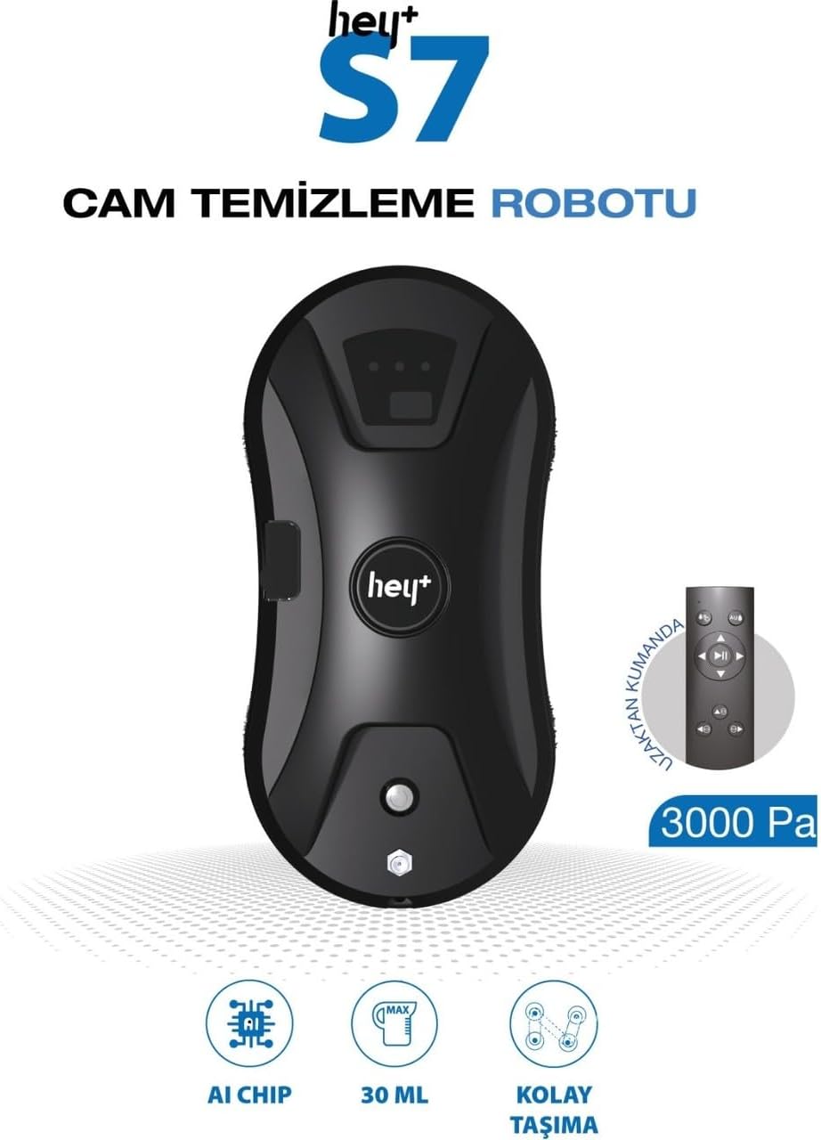 Hey+ Cam Silme Robotu Cam Temizleme Robotu Su Püskürtme Özellikli S7