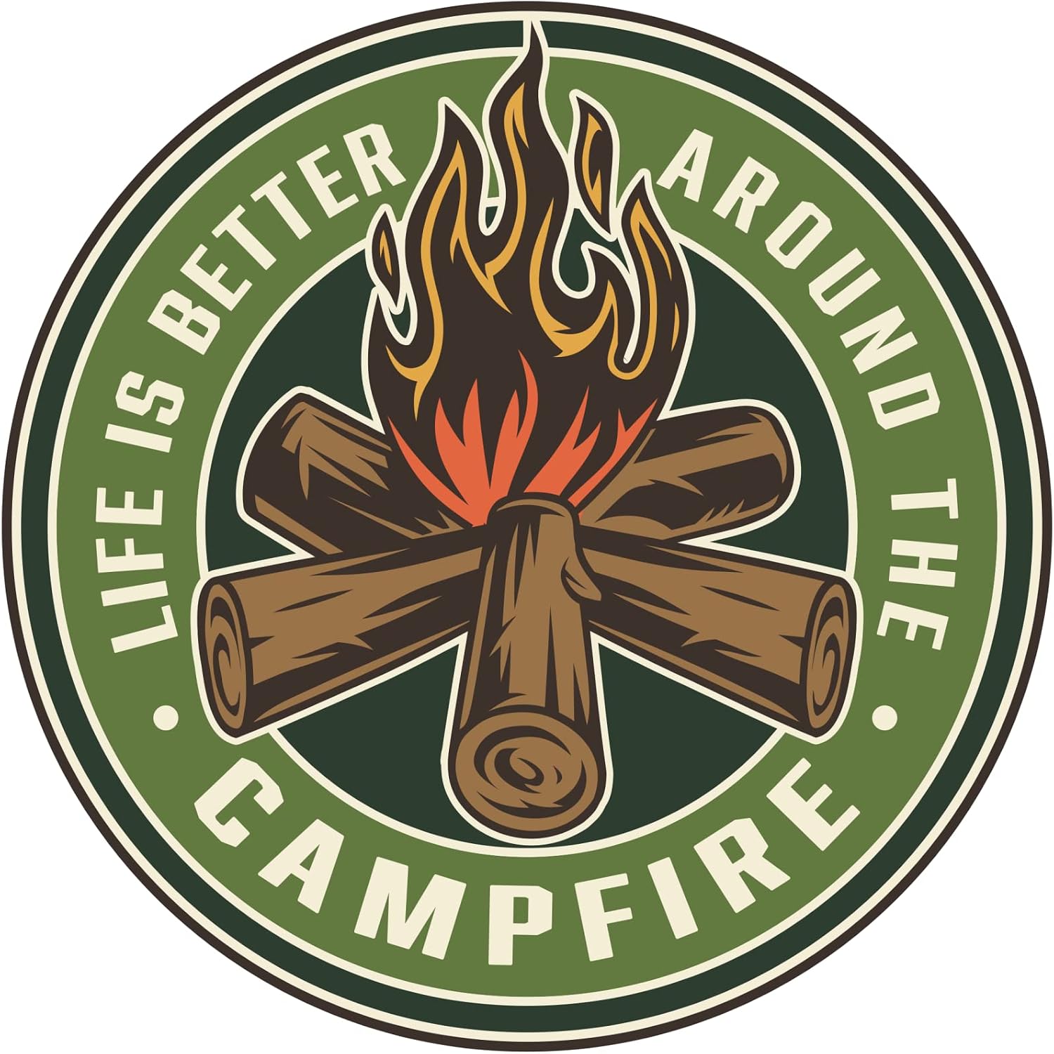 Adventure Camping Ateş Fire Off road Sticker 10 X 10 Cm