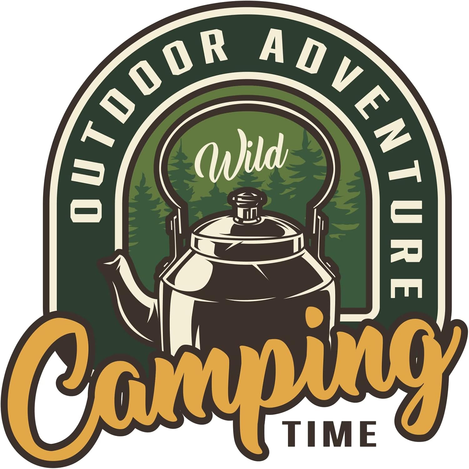 Adventure Camping Çay Tea Sticker Oto Sticker Off Road 10 x 10 cm