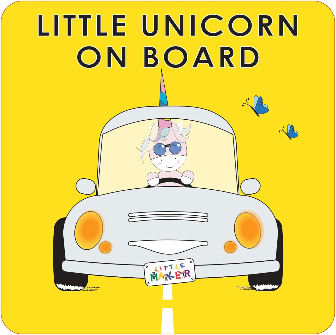 Unicorn on Board Car Sticker